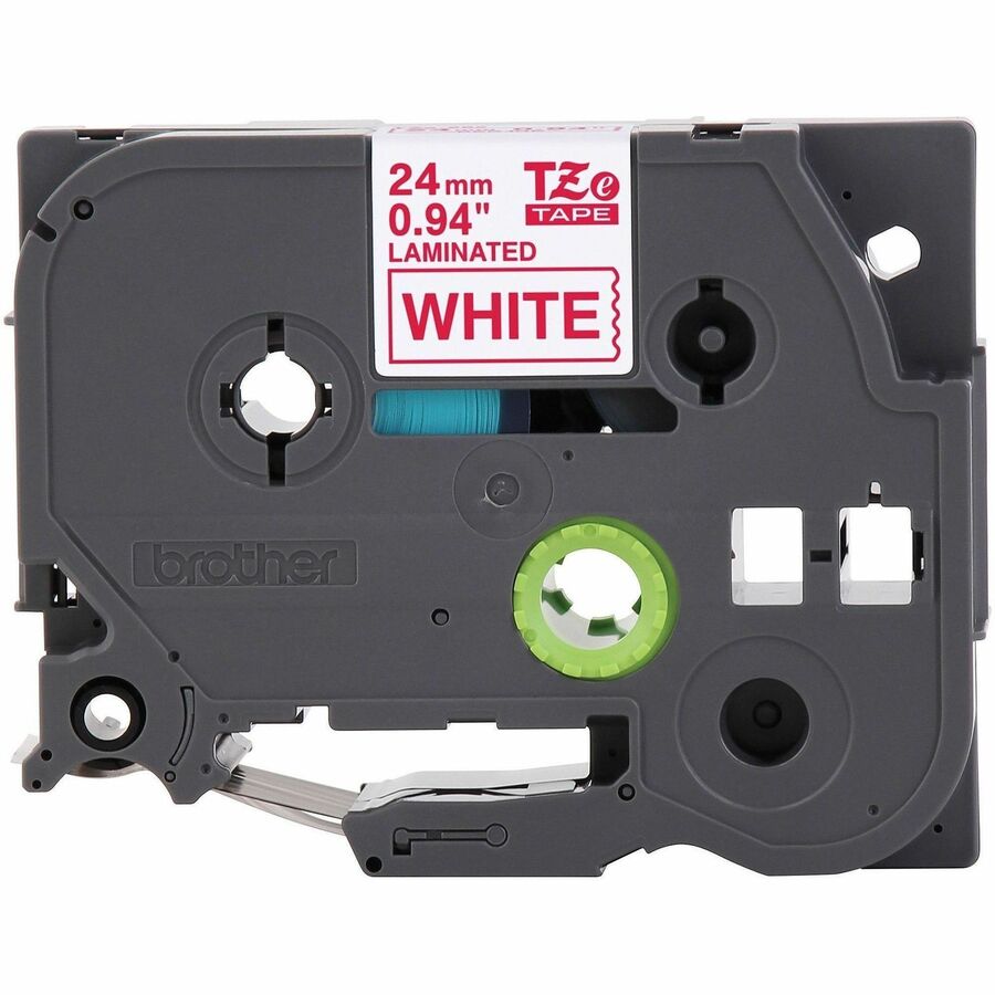 Image of P-touch TZE252G Genuine TZe252 RD on WHT Label Tape, Laminated, 24mmX8m