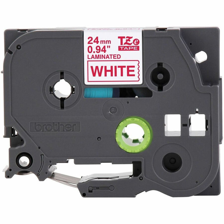 Image of P-touch TZE252G Genuine TZe252 RD on WHT Label Tape, Laminated, 24mmX8m