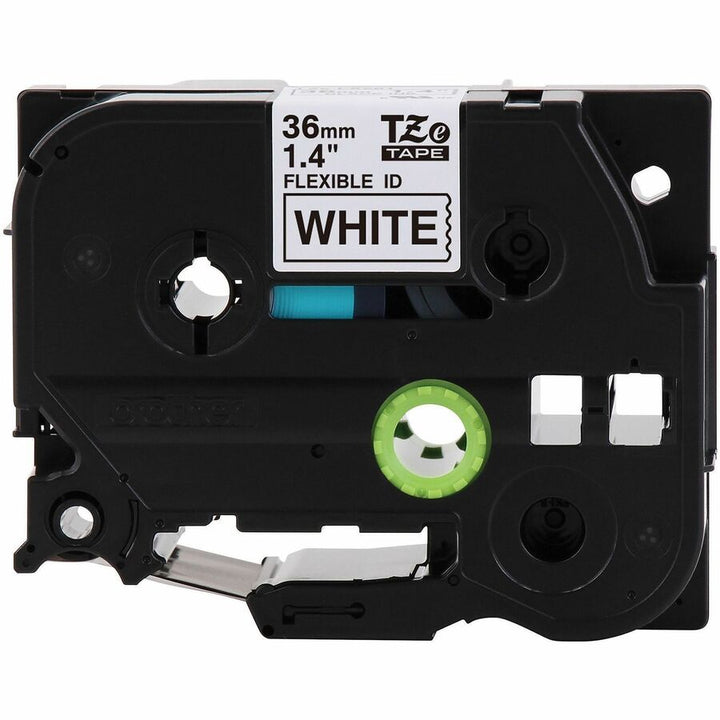 Image of Brother TZEFX261G Genuine P-touch TZeFX261 BK on WHT Label Tape, Flexible ID Laminated, 36mmX8m