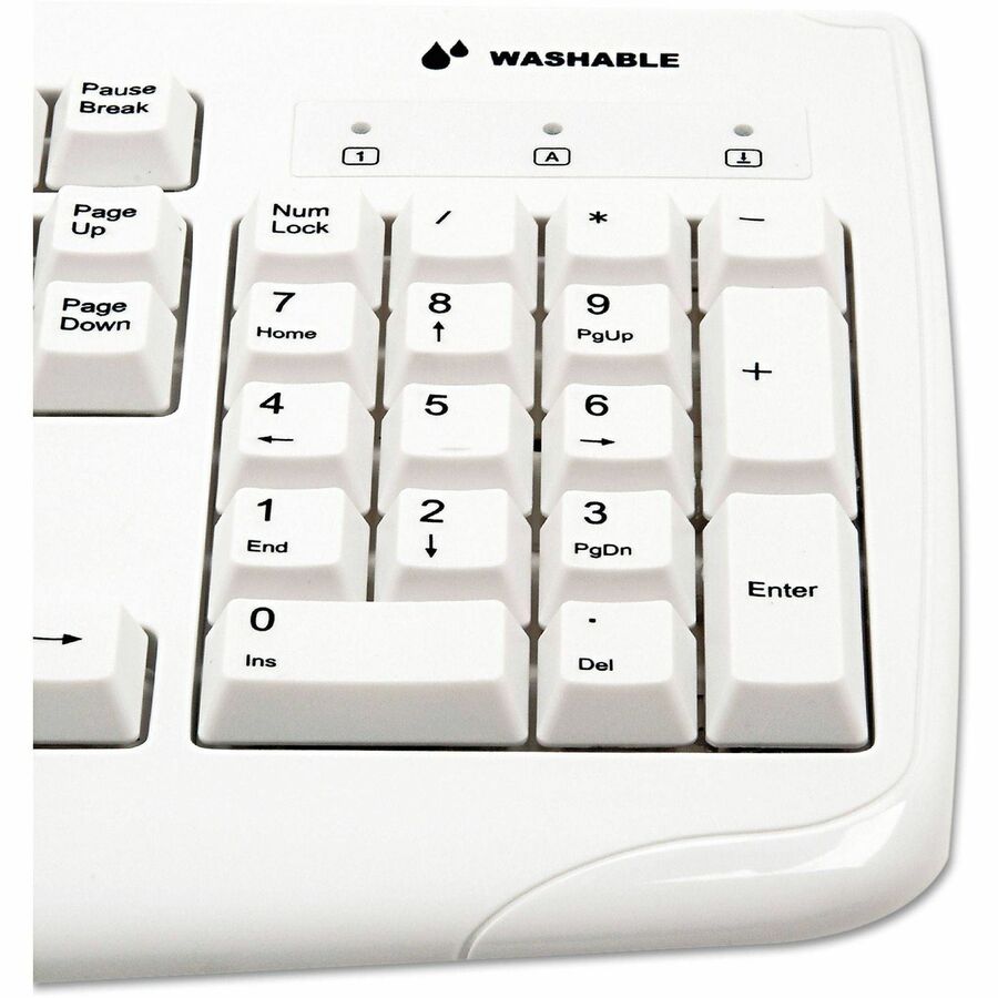 Image of Kensington® Pro Fit Usb Washable Keyboard, 104 Keys, White