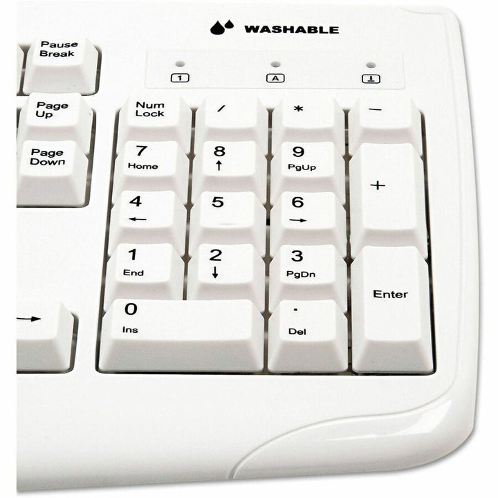 Image of Kensington® Pro Fit Usb Washable Keyboard, 104 Keys, White