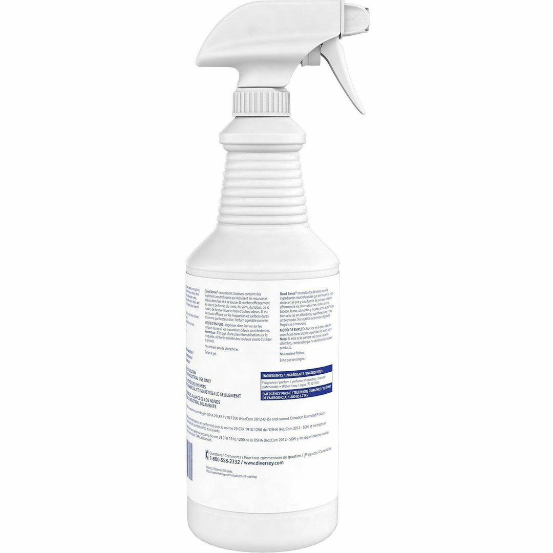 Image of Diversey 04439CT Good Sense Odor Counteractant, Spray, 32 fl oz (1 quart), Apple, Odor Neutralizer, 12 / Carton