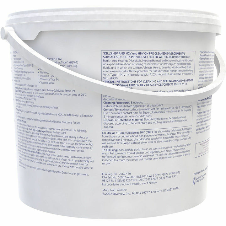 Image of Diversey 5627427CT Care Oxivir Tb Disinfectant Cleaner Wipes