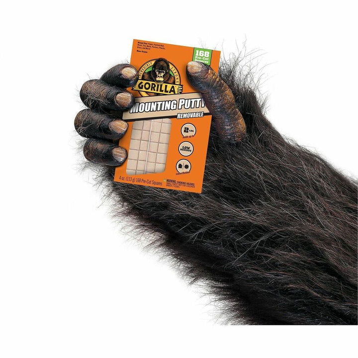 Image of Gorilla 109100 Mounting Putty, Beige, For Indoor, Outdoor, Mounting, Paper, Wall, Wood, Tile, Metal, Glass, 168/Pack, 1 Each