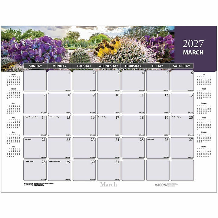 Image of House of Doolittle 121 Recycled Succulent/Cacti Desk Pad
