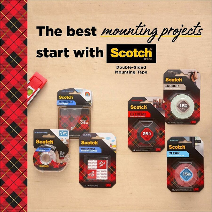 Image of Scotch 108AMSSQ16 Removable Double-Sided Mounting Squares