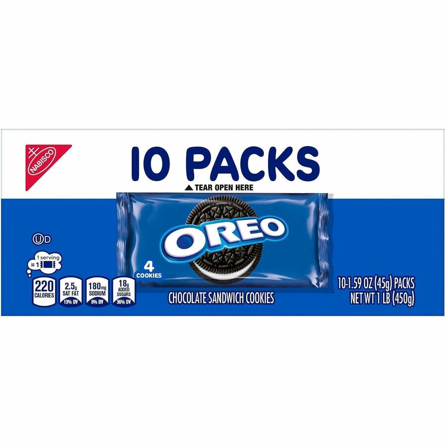 Image of Mondelez 07837 Cookie Packs, Assorted, 10 / Box