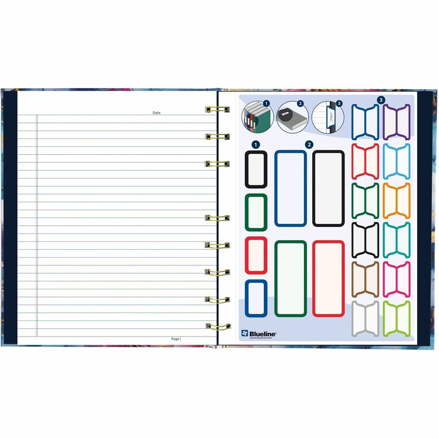 Image of Blueline A9C02 NotePro Notebook, Fashion Collection, 192 Pages, Midnight Floral