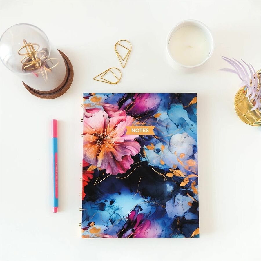 Image of Blueline A9C02 NotePro Notebook, Fashion Collection, 192 Pages, Midnight Floral