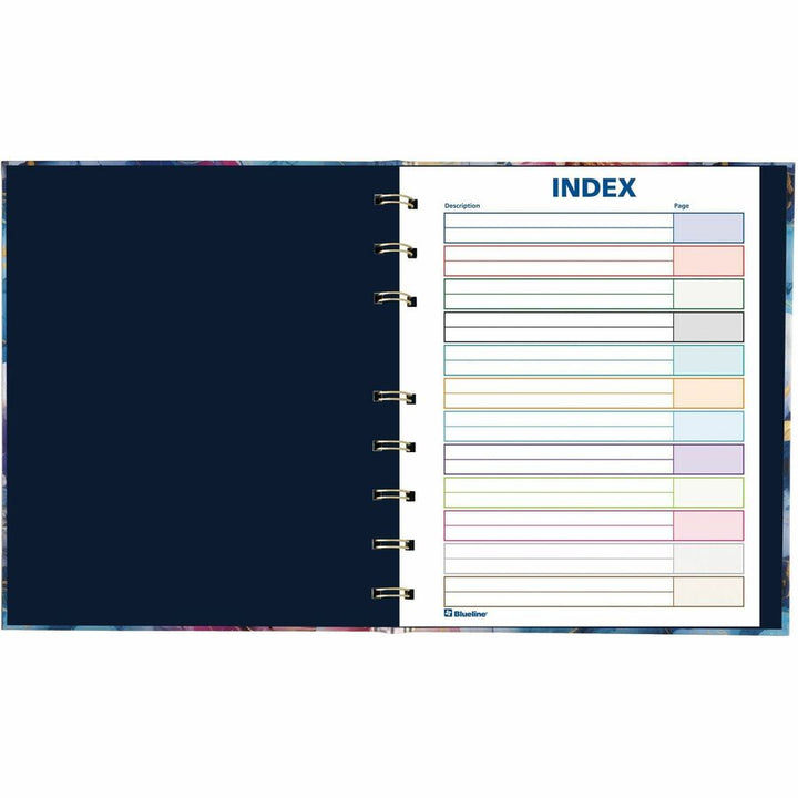 Image of Blueline A9C02 NotePro Notebook, Fashion Collection, 192 Pages, Midnight Floral