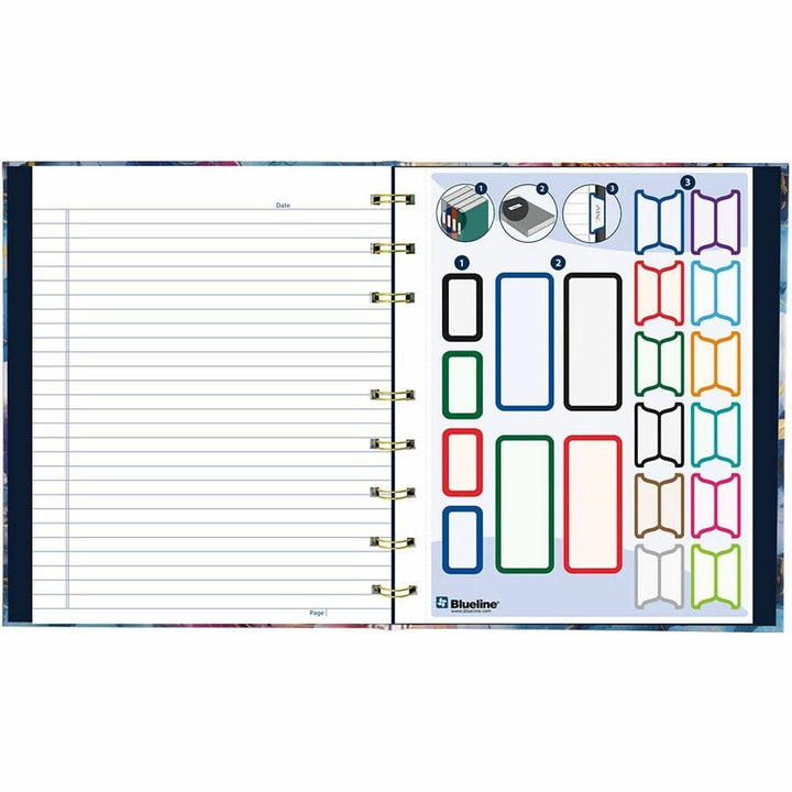 Image of Blueline A9C02 NotePro Notebook, Fashion Collection, 192 Pages, Midnight Floral
