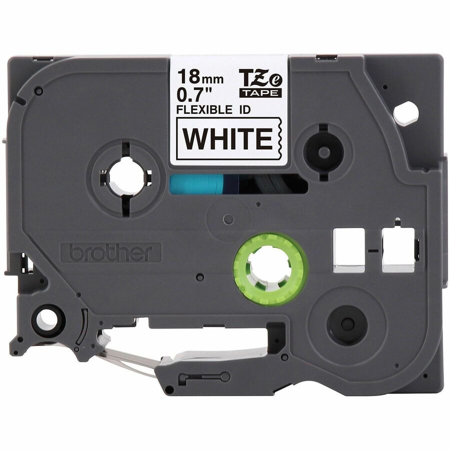 Image of Brother TZEFX241G Genuine P-touch TZeFX241 BK on WHT Label Tape, Flexible ID Laminated, 18mmX8m