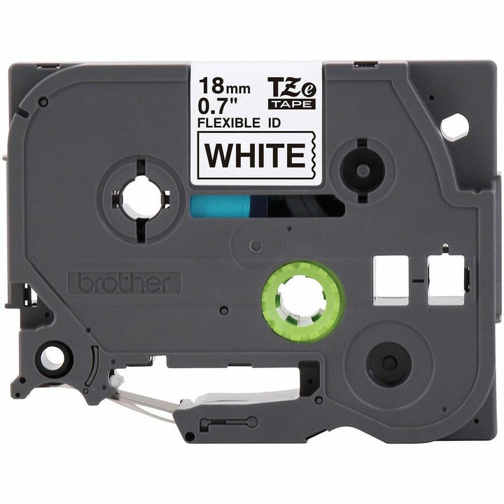 Image of Brother TZEFX241G Genuine P-touch TZeFX241 BK on WHT Label Tape, Flexible ID Laminated, 18mmX8m
