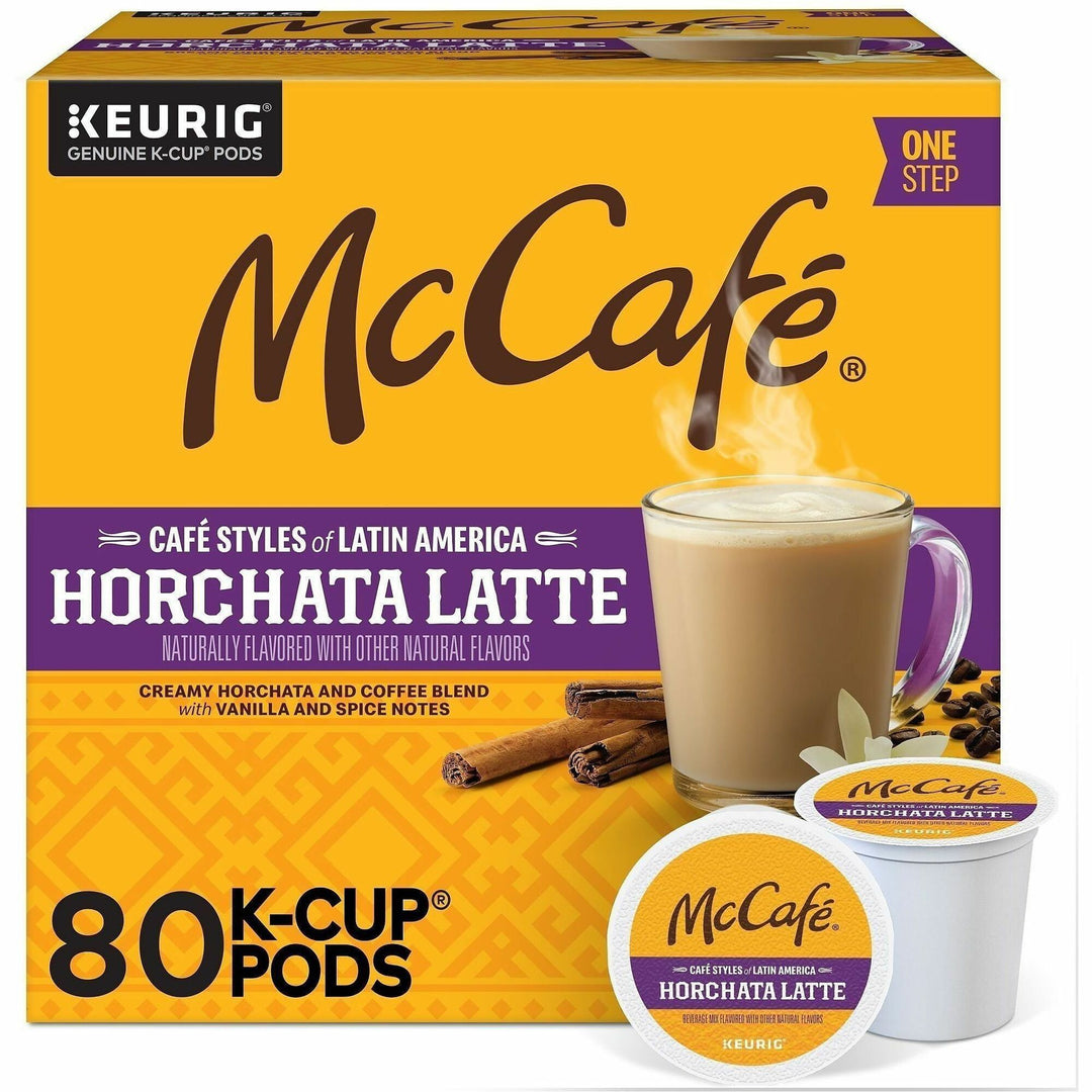 Image of McCafè® 9891CT Horchata Latte, Compatible with Keurig Brewer, Medium, Per Box, 24 K-Cup, K-Cup, Horchata Latte, Kosher, 4 / Carton