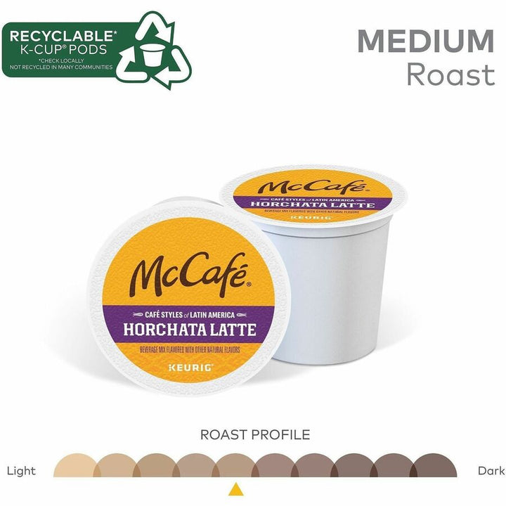 Image of McCafè® 9891CT Horchata Latte, Compatible with Keurig Brewer, Medium, Per Box, 24 K-Cup, K-Cup, Horchata Latte, Kosher, 4 / Carton