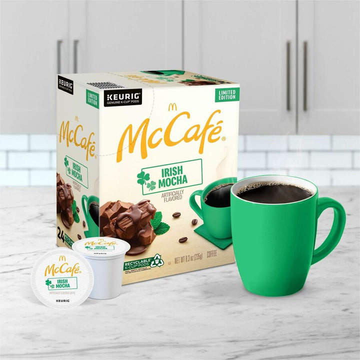 Image of McCafè® 9459CT Irish Mocha, Compatible with Keurig Brewer, Light, Per Box, 24 K-Cup, K-Cup, Irish Mocha, Kosher, 4 / Carton
