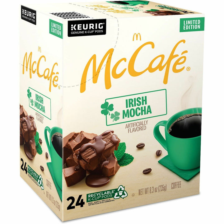 Image of McCafè® 9459CT Irish Mocha, Compatible with Keurig Brewer, Light, Per Box, 24 K-Cup, K-Cup, Irish Mocha, Kosher, 4 / Carton