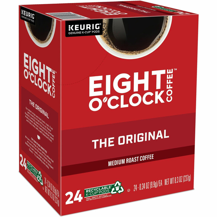 Image of Eight O'Clock 0657CT Original Coffee, Compatible with Keurig Brewer, Medium, Per Box, 24 K-Cup, K-Cup, Ground, Original, Kosher, 4 / Carton