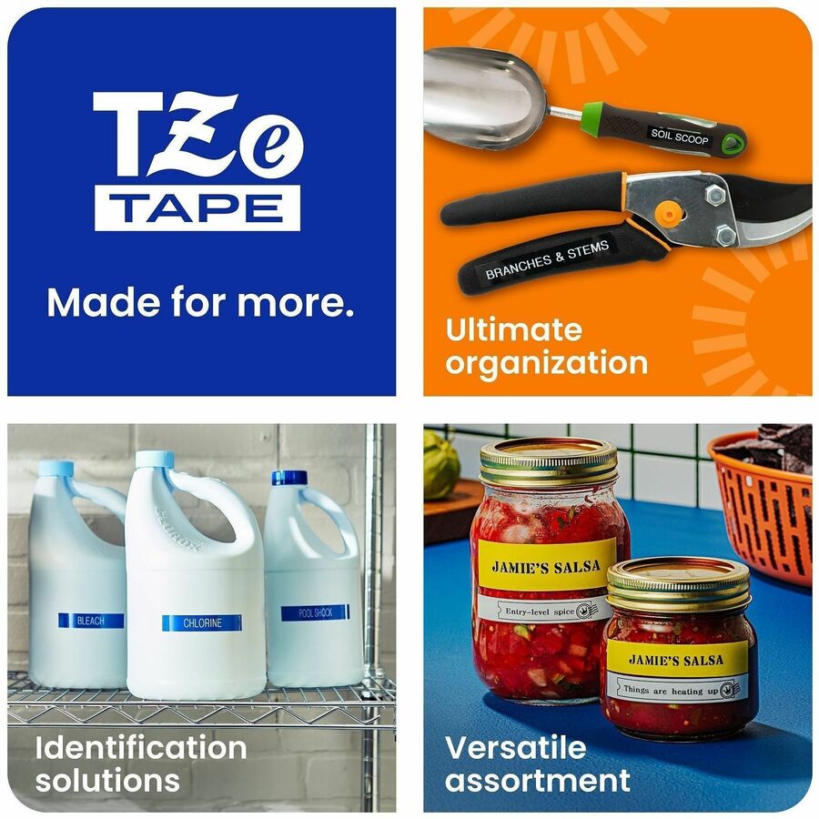 Image of Brother TZEB31CSG P-touch TZe Laminated Label Tape,, DiameterTape, Orange, Laminated, 26.20 ft Roll Length, For Label Maker, 1 Each