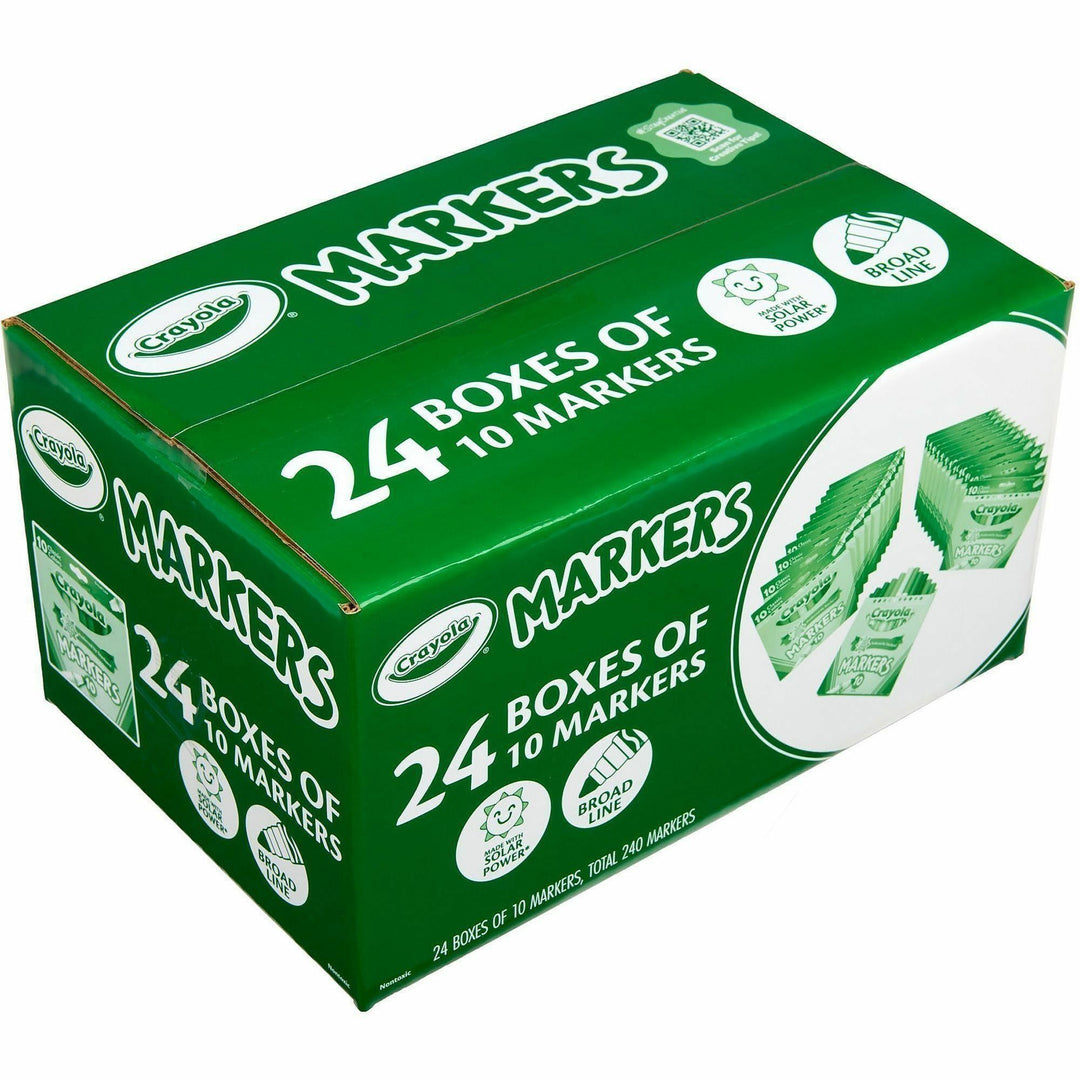 Image of Crayola 587771 Bulk Broadline Marker Set, Multi Ink, 24 / Box