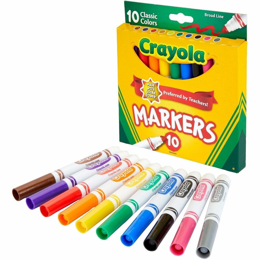 Image of Crayola 587771 Bulk Broadline Marker Set, Multi Ink, 24 / Box