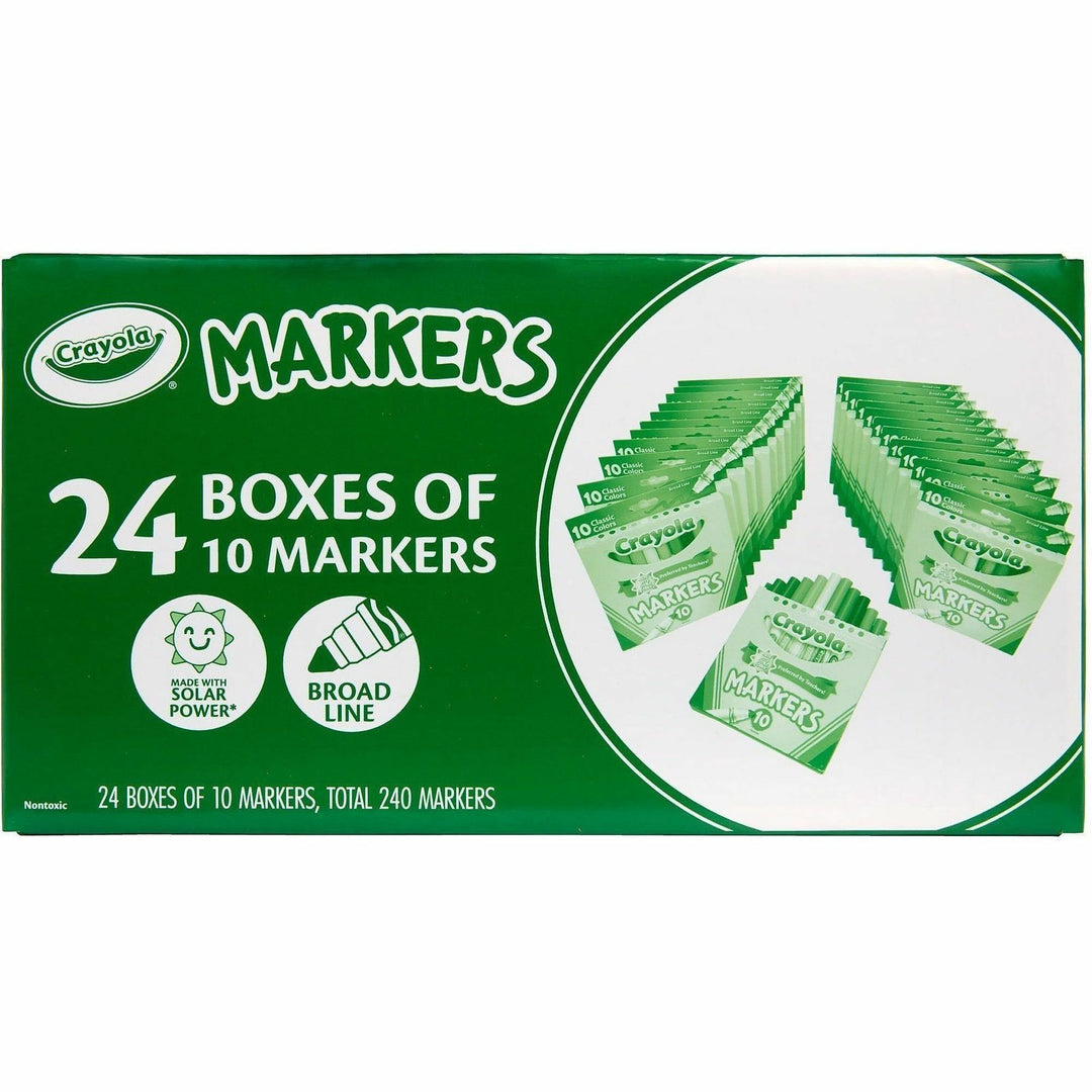 Image of Crayola 587771 Bulk Broadline Marker Set, Multi Ink, 24 / Box