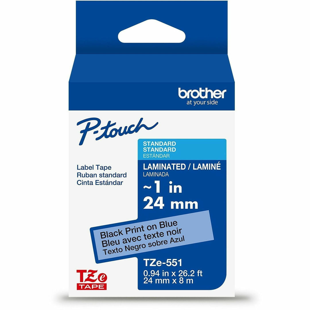 Image of Brother TZE551G Genuine P-touch TZe551 BK on BK Label Tape, Laminated, 24mmX8m
