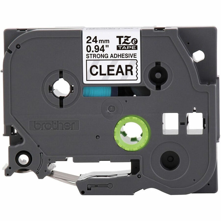 Image of Brother TZES151G Genuine P-touch TZeS151 BK on CLR Label Tape, Strong Adhesive Lam., 24mmX8m