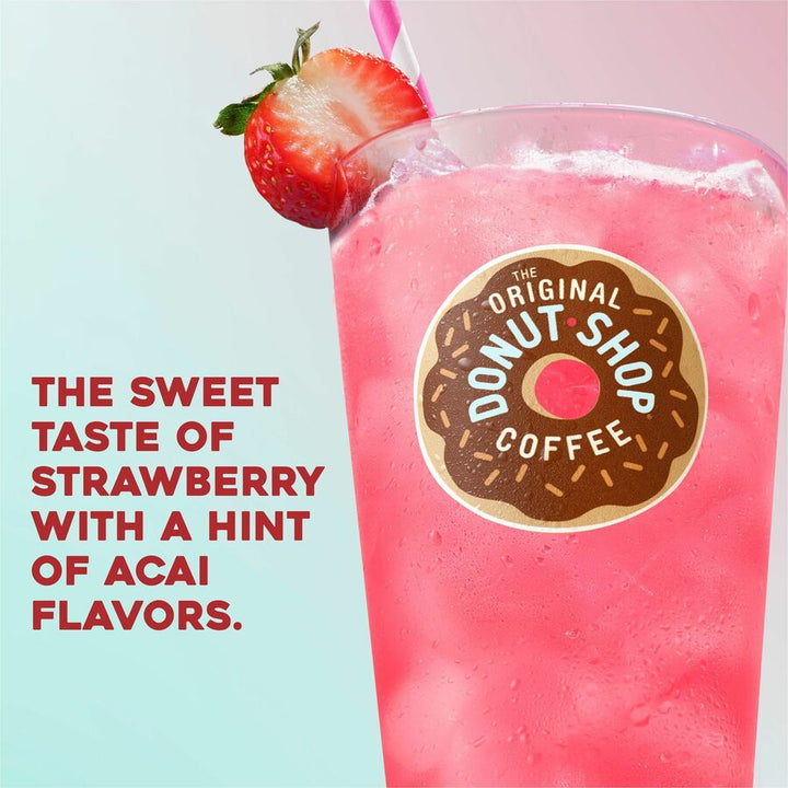 Image of The Original Donut Shop® 0237CT Iced Refreshers, Strawberry Acai, 20/Box, 4 / Carton