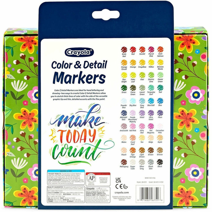 Image of Crayola 586751 Color & Detail Marker Set, Multi Ink, 50 / Pack