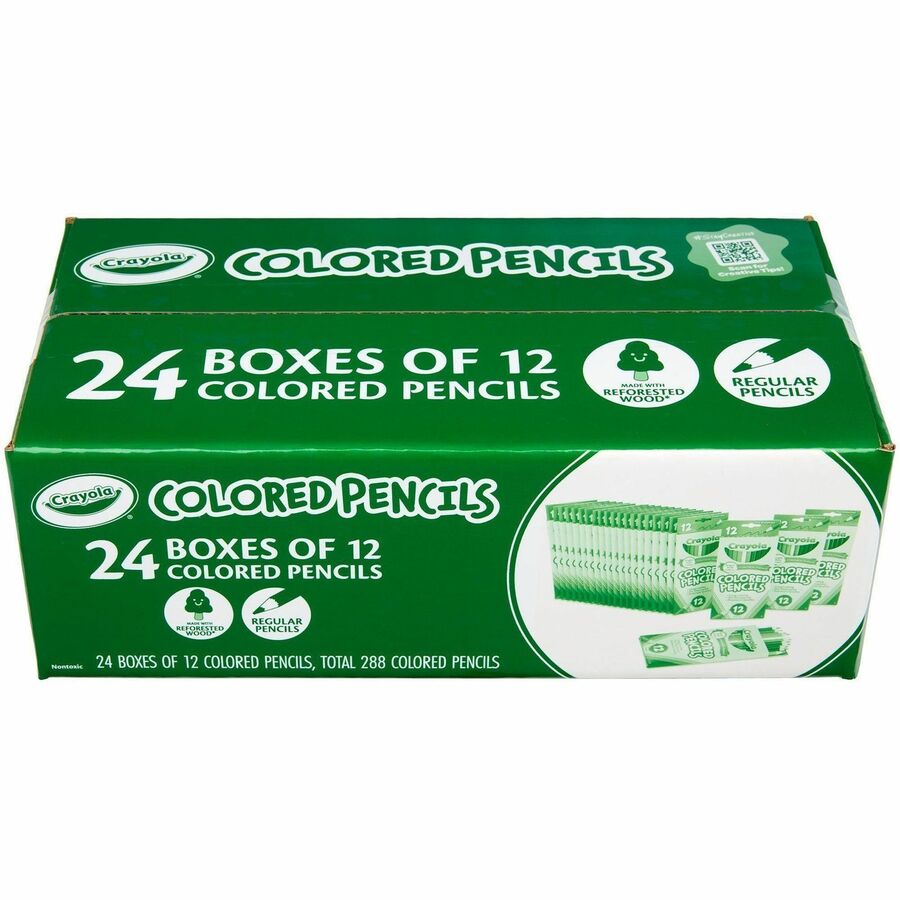 Image of Crayola 682133 Bulk Colored Pencils, Multi Lead, 24 / Box