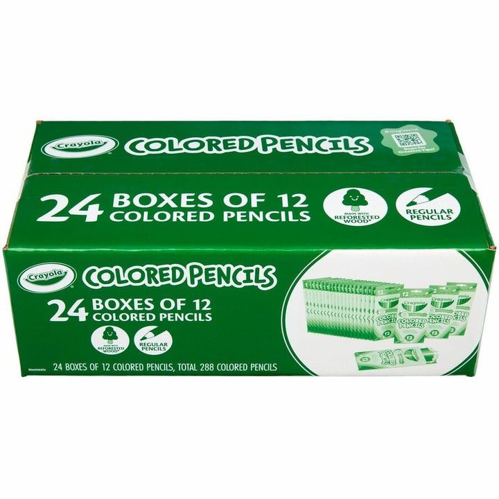 Image of Crayola 682133 Bulk Colored Pencils, Multi Lead, 24 / Box