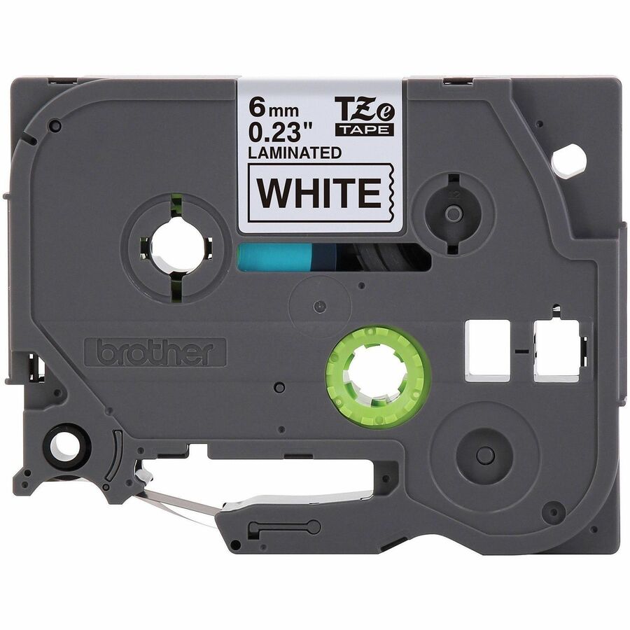 Image of P-touch Genuine TZe211 BK on WHT Label Tape, Laminated, 6mmX8m