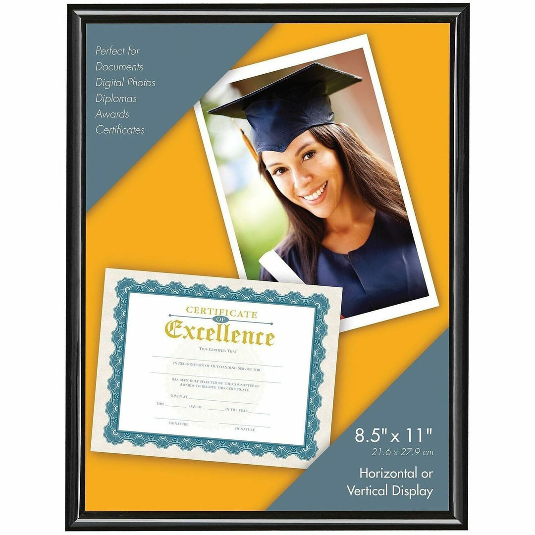 Image of Victory Light U-Channel Document Frame, 8.5 X 11, Black
