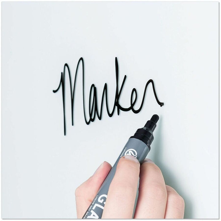 Image of U Brands Floating Glass Dry Erase Board, 72" x 36" (Actual Size: 70" x 35"), White Surface