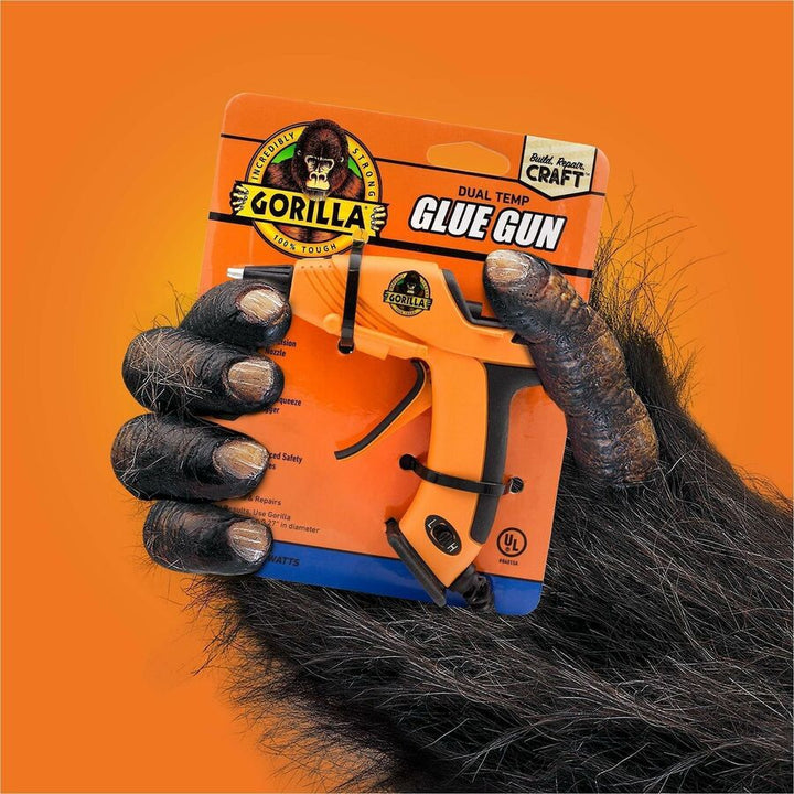 Image of Gorilla® Dual Temp Mini Hot Glue Gun, Orange/Black