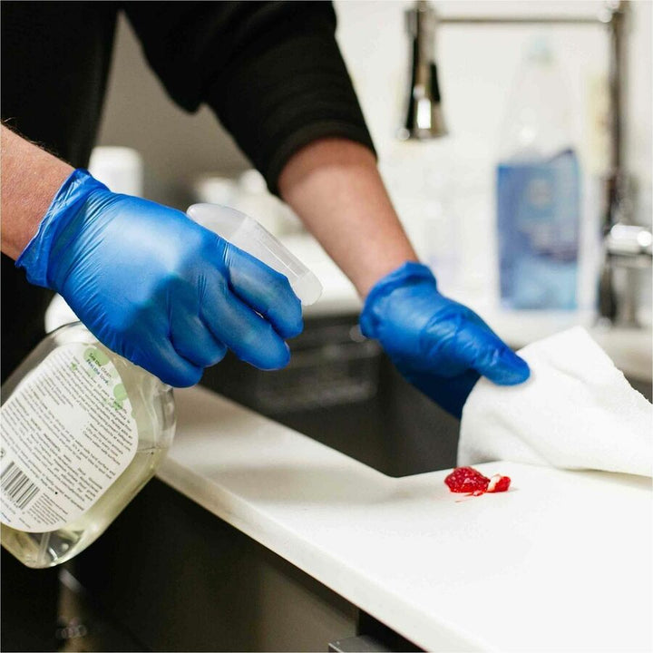 Image of Gloveworks IVBPF44100 Industrial Blue Powder-Free Vinyl Gloves