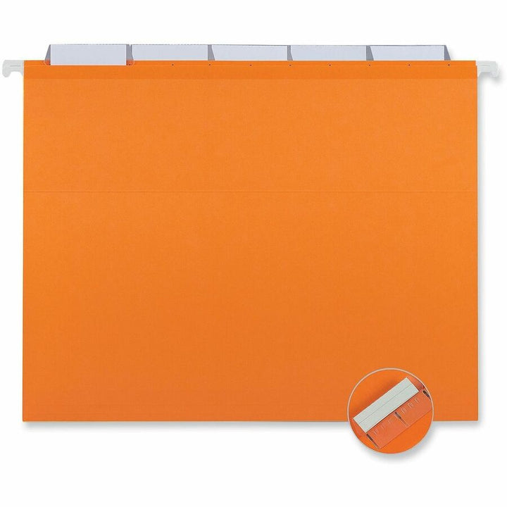 Image of Universal UNV34112 Hanging Folder, 1" Expansion, Assorted Tab Position, 11 pt., Stock, Assorted, 10% Recycled, 25 / Box