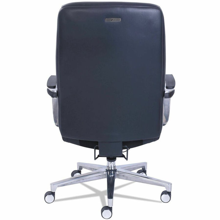 Image of La-Z-Boy® Commercial 2000 High-Back Executive Chair, Dynamic Lumbar Support, Supports 300lb, 20" To 23" Seat Height, Black, Silver Base