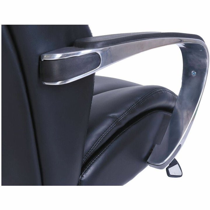 Image of La-Z-Boy® Commercial 2000 High-Back Executive Chair, Dynamic Lumbar Support, Supports 300lb, 20" To 23" Seat Height, Black, Silver Base