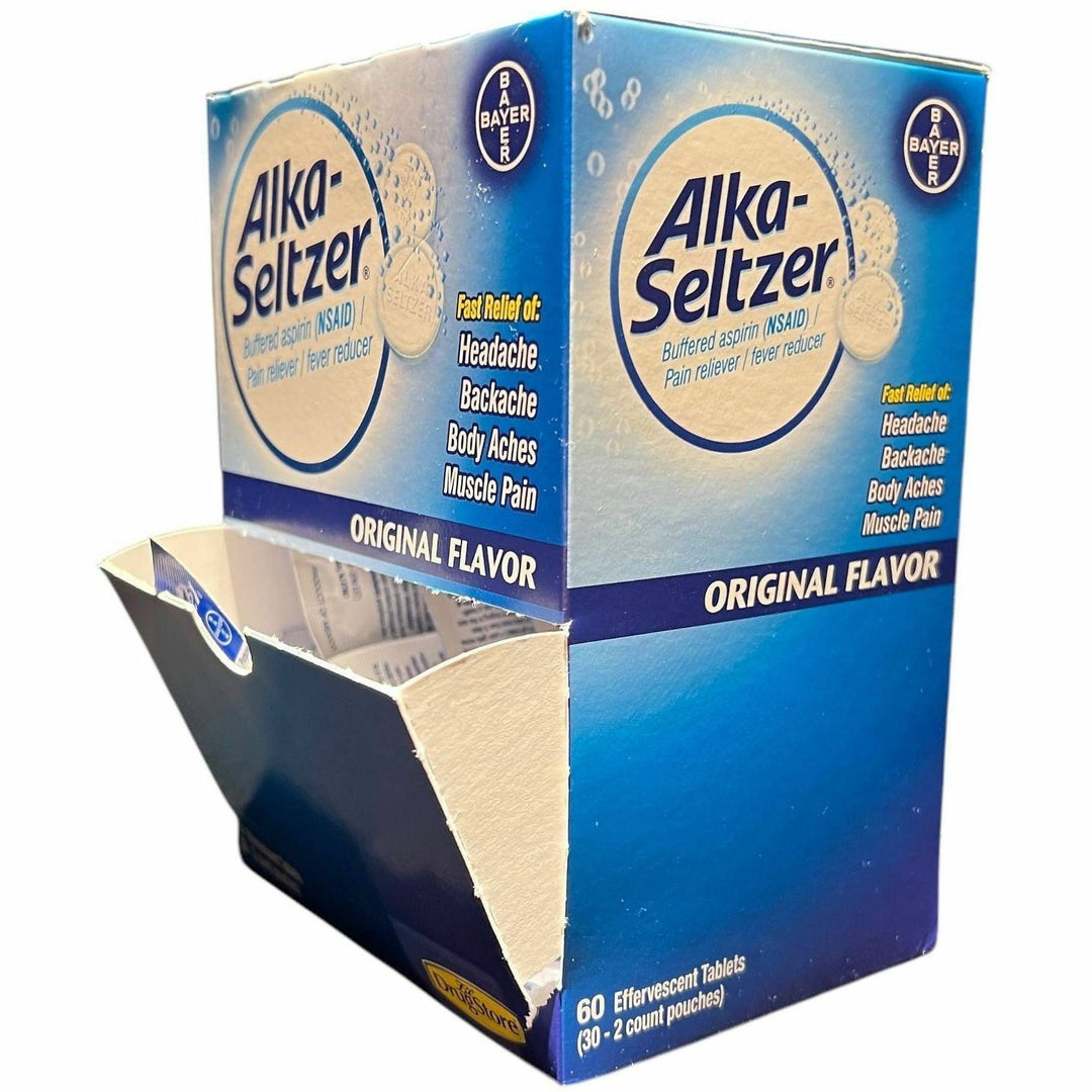 Image of Lil' Drug Store 64038 Alka-Seltzer Tablets, For Heartburn, Acid Indigestion, Sour Stomach, Pain, Headache, 30 / Box