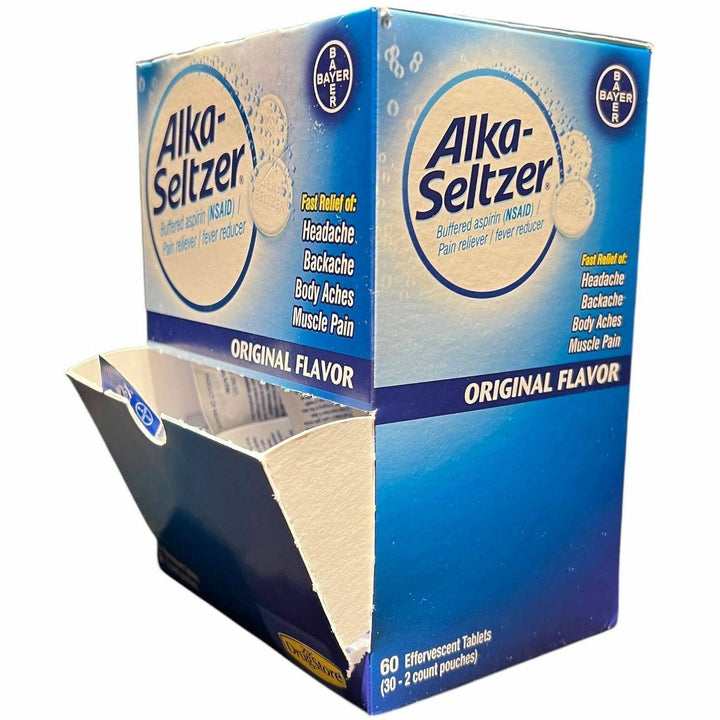 Image of Lil' Drug Store 64038 Alka-Seltzer Tablets, For Heartburn, Acid Indigestion, Sour Stomach, Pain, Headache, 30 / Box