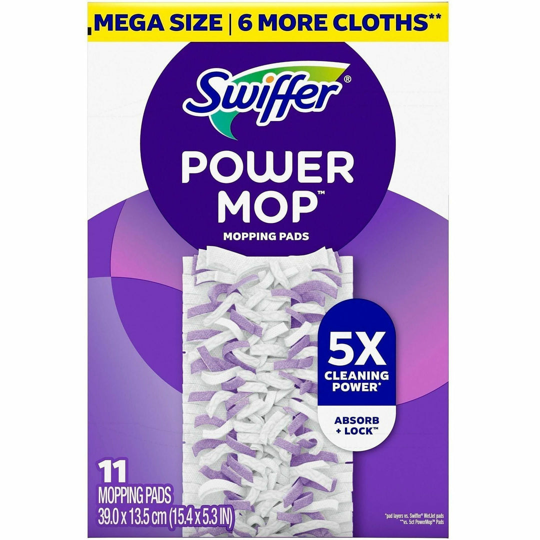 Image of Swiffer 12868 Powermop Mopping Pads, Purple, 11 / Box