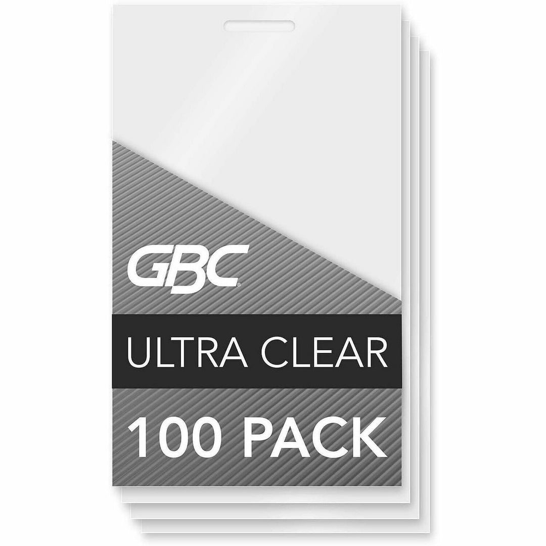 Image of GBC® Ultraclear Thermal Laminating Pouches, 5 Mil, 3.69" X 2.19", Gloss Clear, 100/box
