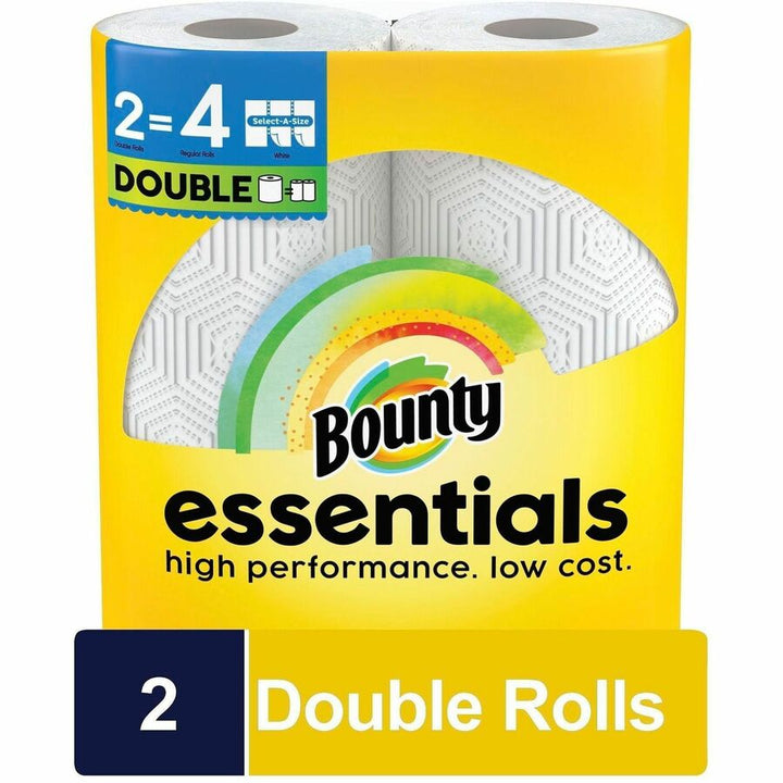 Image of Bounty 14019 Essentials Select-A-Size, 2 Ply, 108 Sheets/Roll, White, Paper, 2 Rolls Per PackPack, 2 / Pack