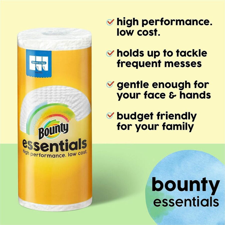 Image of Bounty 14019 Essentials Select-A-Size, 2 Ply, 108 Sheets/Roll, White, Paper, 2 Rolls Per PackPack, 2 / Pack