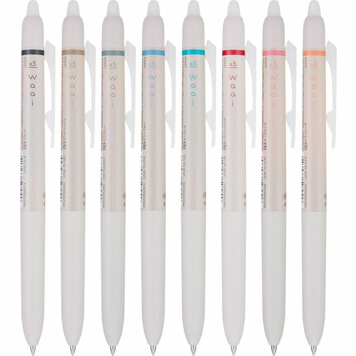 Image of Pilot® Frixion Waai Erasable Gel Pen, Retractable, Extra Fine, 0.5 mm, Assorted Ink and Barrel Colors, 8/Pack