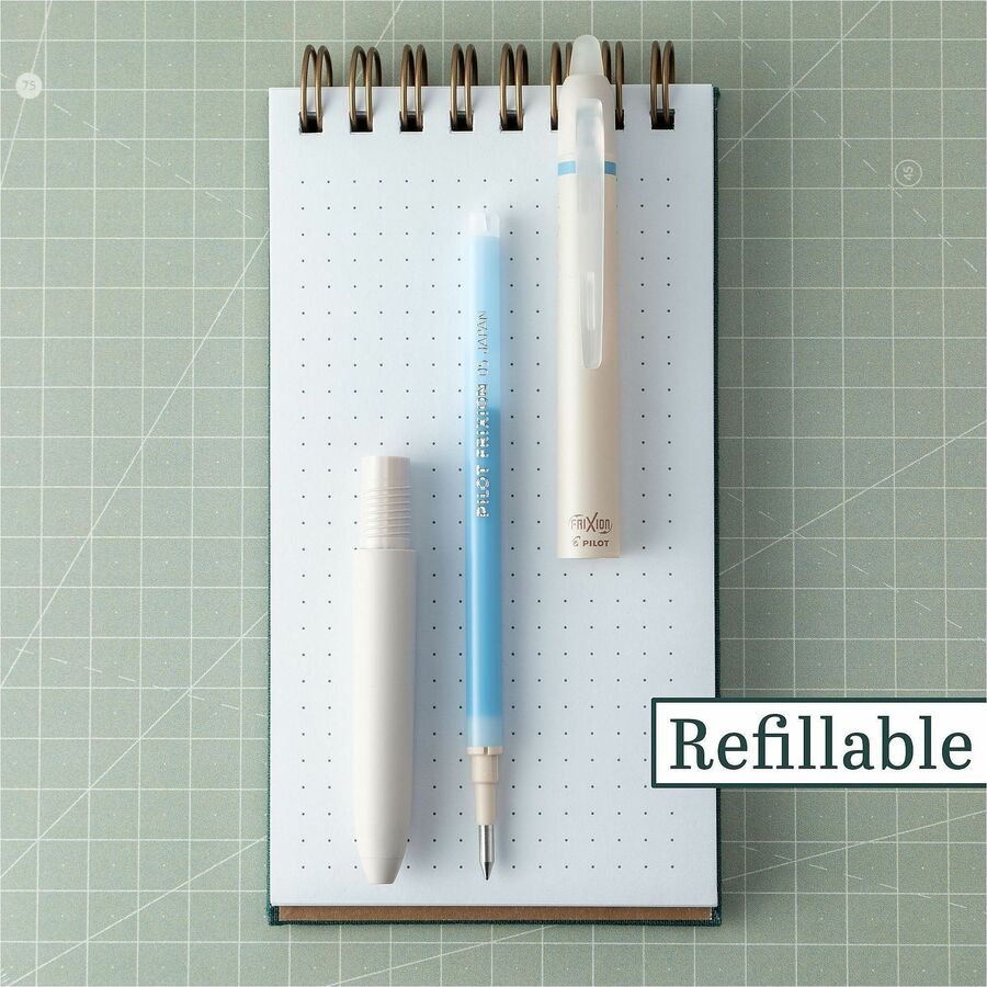 Image of Pilot 21068 FriXion Waai Pen Collection, 0.5 mm Extra Fine Pen Point, Retractable, Erasable, Periwinkle Ink, Gel-based, Writing, 12 / Dozen
