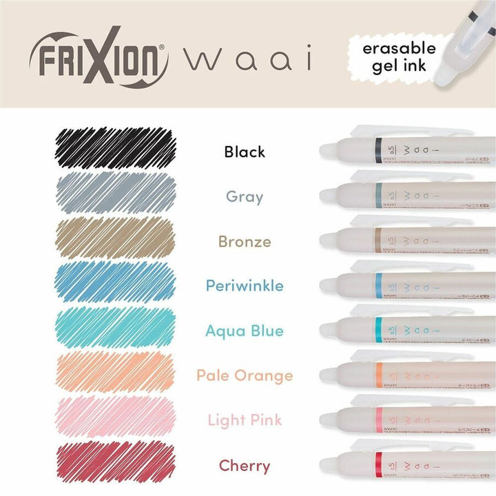 Image of Pilot 21062 FriXion Waai Pen Collection, 0.5 mm Extra Fine Pen Point, Retractable, Erasable, Bronze Ink, Gel-based, Writing, 12 / Dozen