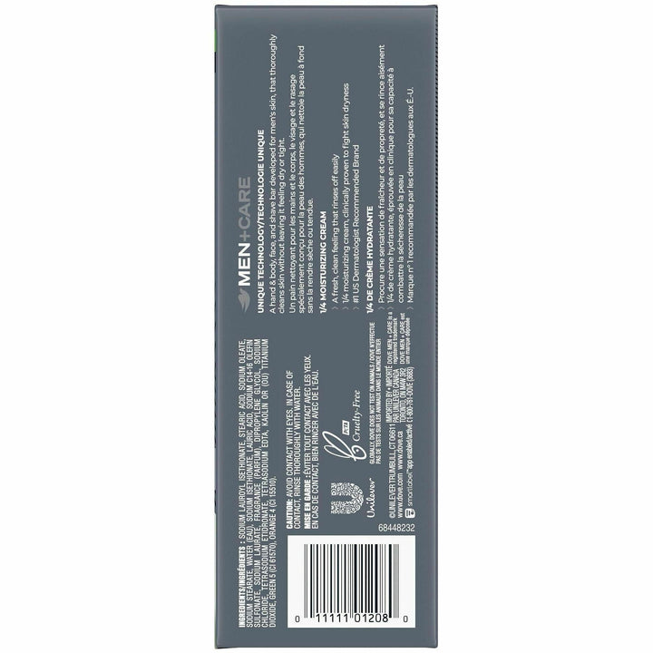 Image of Dove 01208 Men+Care Extra Fresh Body&Face Bars, 3.75 oz, Bacteria Remover, Body, Face, Skin, Moisturizing, Antibacterial, Green, 6 / Pack